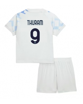 Billige Fotballdrakt Inter Milan Marcus Thuram #9 Replika Bortedraktsett Barn 2025-26 Kortermet (med bukser)